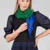 Colour Block Scarf in Japan Blue