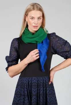 Colour Block Scarf in Japan Blue