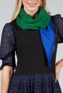 Colour Block Scarf in Japan Blue