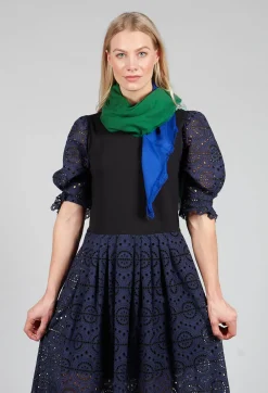 Colour Block Scarf in Japan Blue