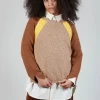 Colourblock Jumper in Brown