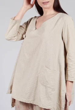 Combawa Jacket in Striped Linen
