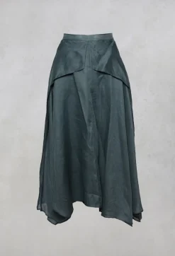Confiante Full Maxi Skirt in Ardoise