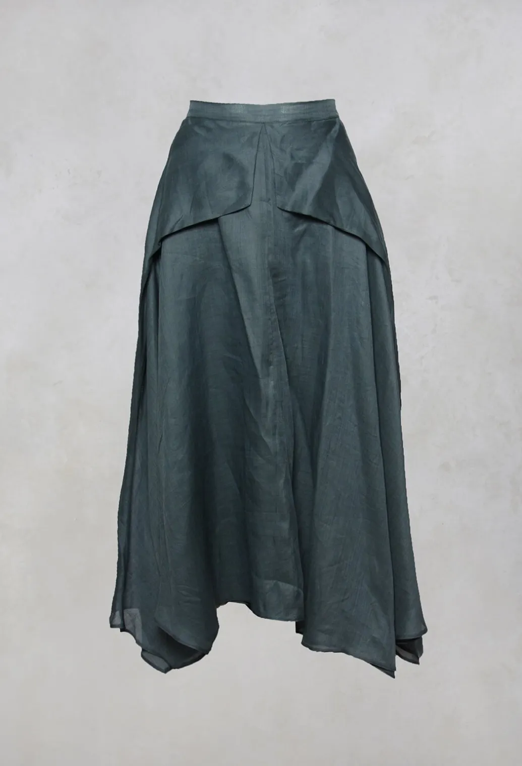 Confiante Full Maxi Skirt in Ardoise