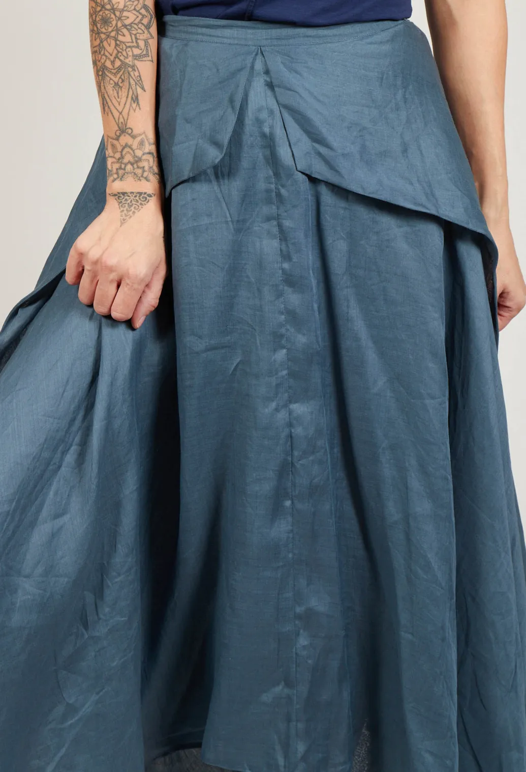 Confiante Full Maxi Skirt in Ardoise