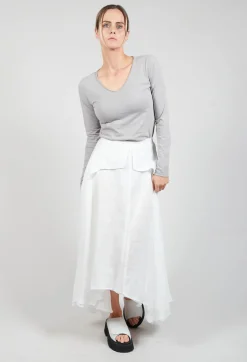 Confiante Full Maxi Skirt in Naturel