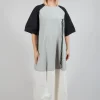 Contrast Dress in Light Grey