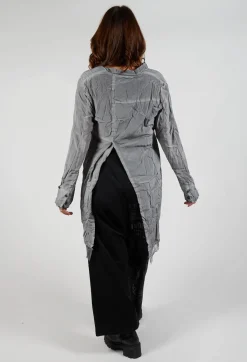 Contrast Hem Shirt Dress in Pencil Cloud