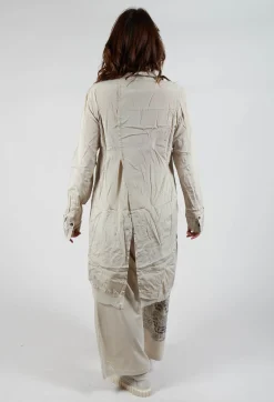 Contrast Hem Shirt Dress in Eraser