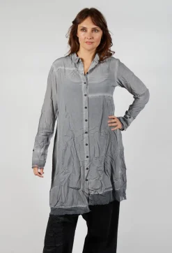 Contrast Hem Shirt Dress in Pencil Cloud