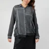 Contrast Hem Shirt in Coal Cloud