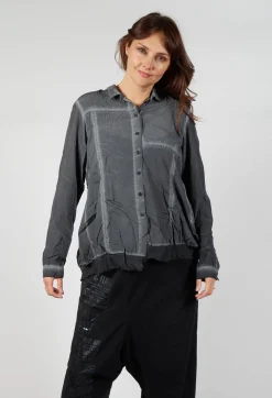 Contrast Hem Shirt in Coal Cloud