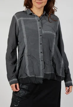 Contrast Hem Shirt in Coal Cloud