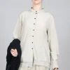 Contrast Hem Shirt in Eraser