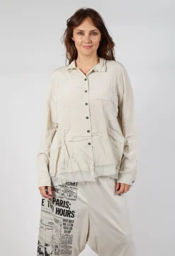 Contrast Hem Shirt in Eraser