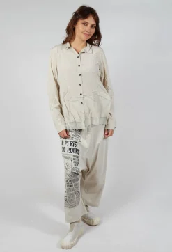 Contrast Hem Shirt in Eraser
