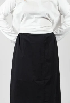 Contrast Raw Hem Skirt Trousers in Black / White