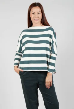 Contrast Stripe Jumper in Riga Agave