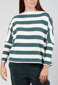 Contrast Stripe Jumper in Riga Agave