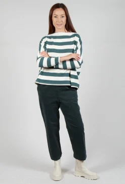 Contrast Stripe Jumper in Riga Agave