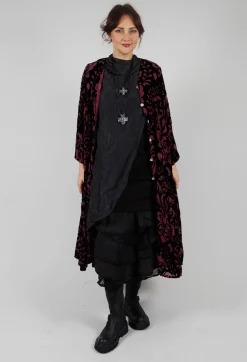 Contrasting Fabric Dress in Black