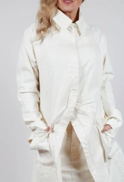 Contrasting Print Coat in Galaxy Paint