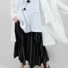 Contrasting Stripe Trousers in Black