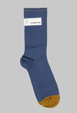 Contrasting Toe Socks in Uni Denim