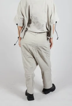 Corduroy Drop Crotch Trousers in Eraser