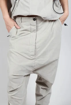 Corduroy Drop Crotch Trousers in Eraser