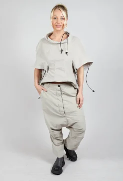 Corduroy Drop Crotch Trousers in Eraser