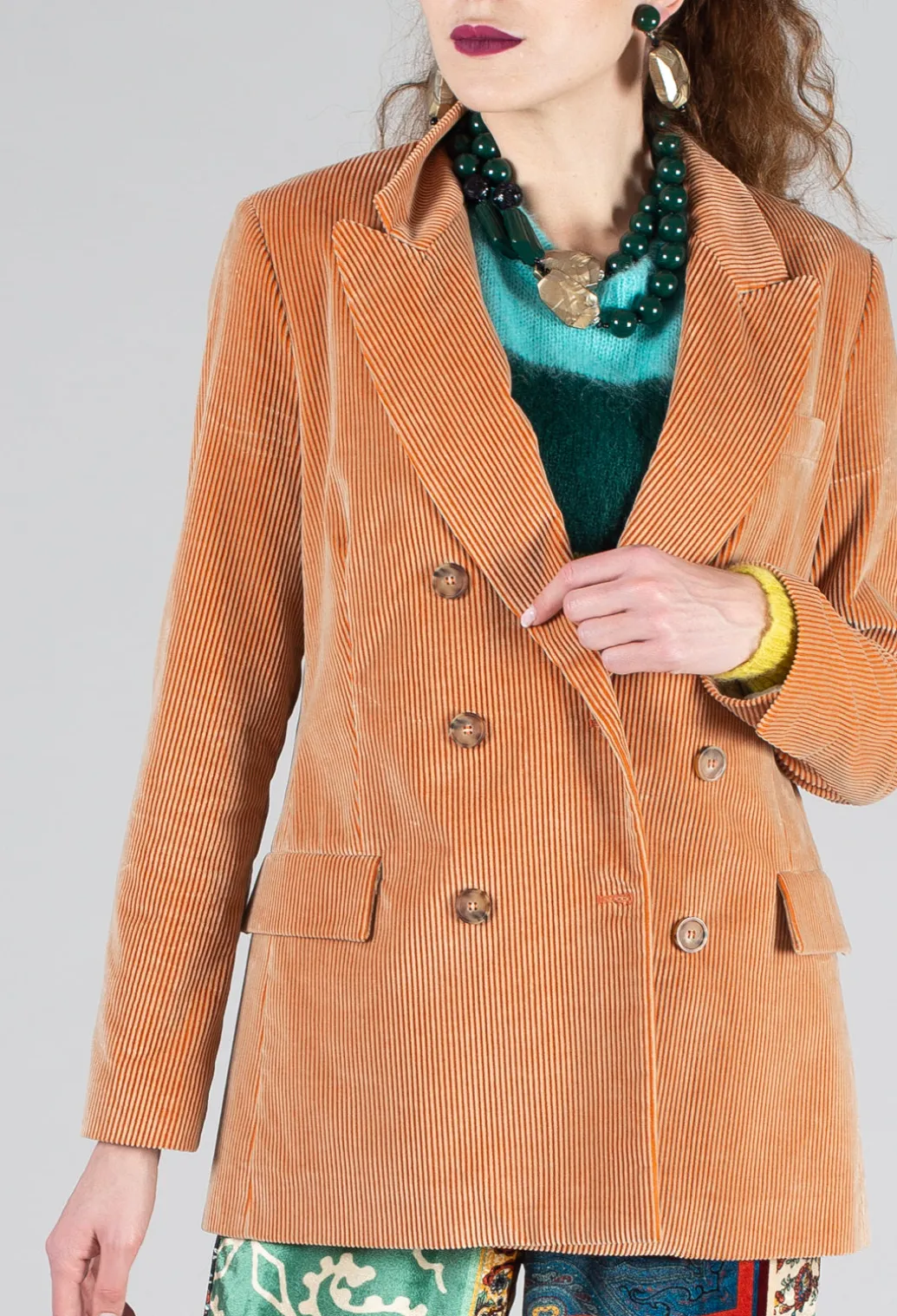Corduroy Jacket in Peach