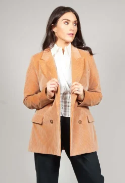 Corduroy Jacket in Peach
