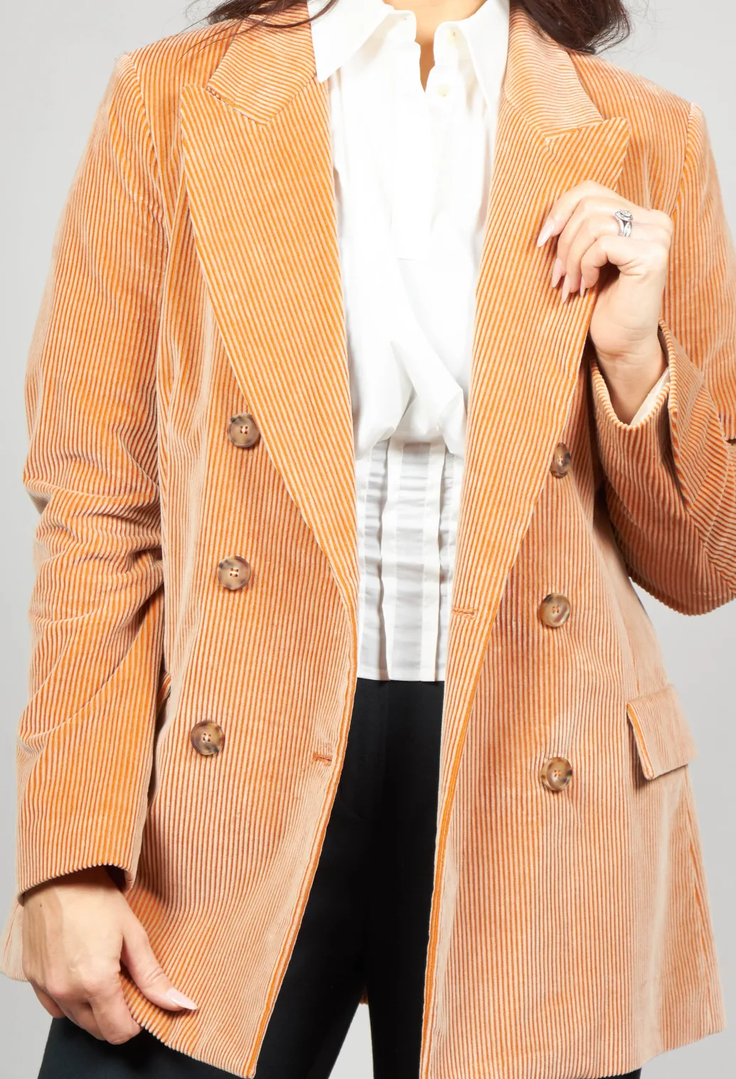 Corduroy Jacket in Peach
