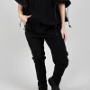 Corduroy Skinny Trousers in Black