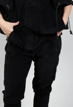 Corduroy Skinny Trousers in Black