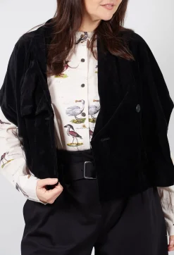 Corduroy Style Jacket in Black