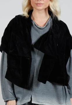 Corduroy Style Jacket in Black
