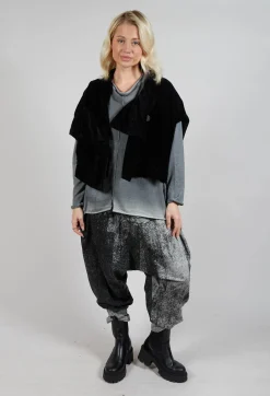 Corduroy Style Jacket in Black