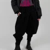 Corduroy Style Trousers in Black