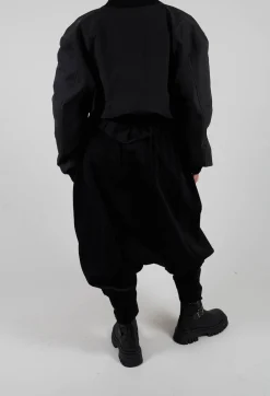 Corduroy Style Trousers in Black