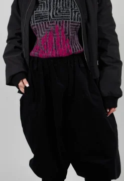 Corduroy Style Trousers in Black