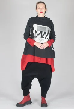 Corduroy Style Trousers in Black