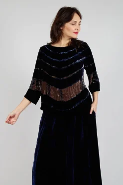 Cornelia Shirt in Navy Wave