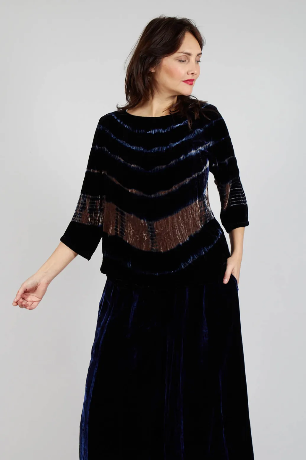 Cornelia Shirt in Navy Wave