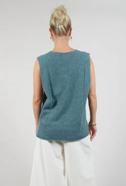 Corry V-Neck Tank Top in Caspian