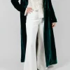 Cotton Bell Bottom Trousers in Cream