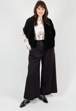 Cotton Button Up Blouse in Bird