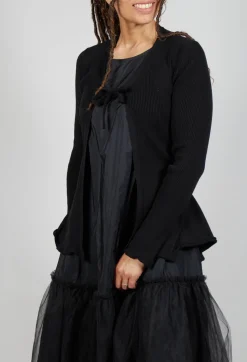 Cotton Cardigan in Black