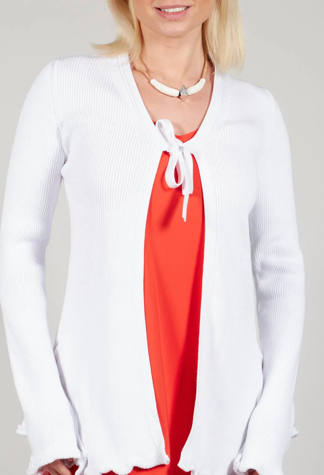 Cotton Cardigan in White